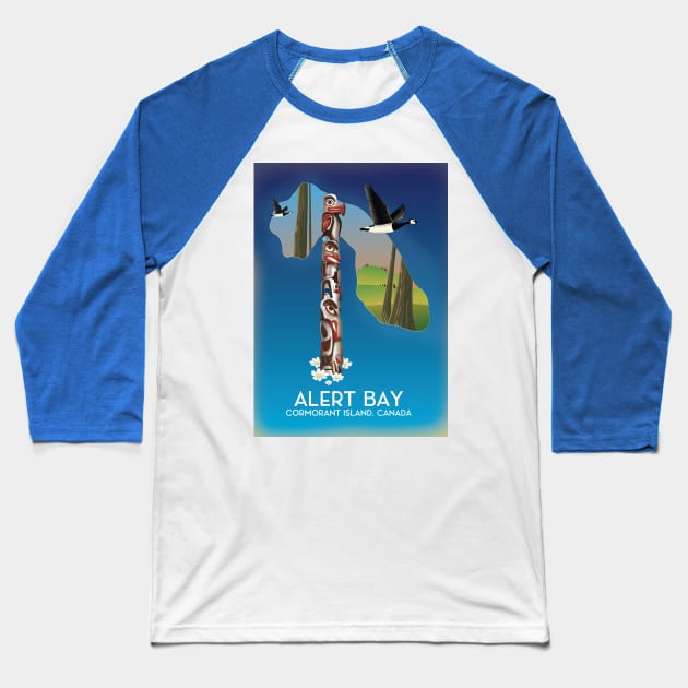 Alert Bay Cormorant Island, Canada Baseball T-Shirt by nickemporium1